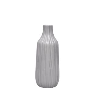 Light gray ceramic vase with stripes - 16X37.8CM 1/9KIB