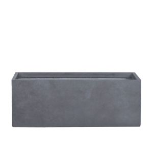 Gray XL large fiberclay rectangular pot/planter - 90X36X33CM