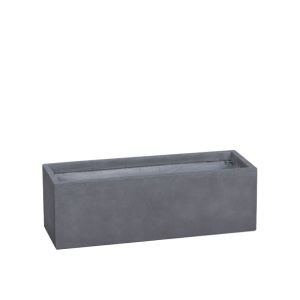 Gray medium fiberclay rectangular pot - 70X25X23CM