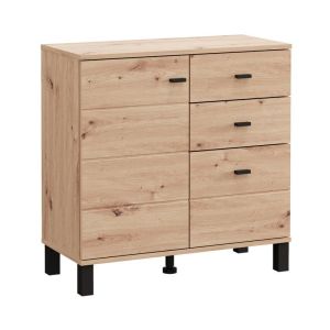 Chest of drawers 77 2K3F1V oak color Artisan 77X35X78CM