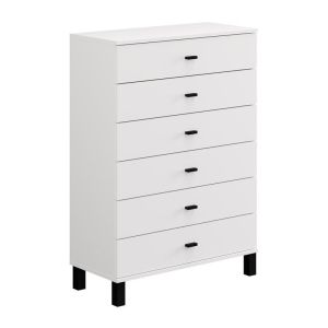 Chest of drawers Almond 77 6F white color 77X35X78CM