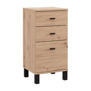 Chest of drawers, almond 38 3F, Artisan Oak color, 39X35X78CM