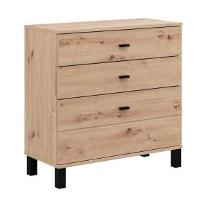 Chest of drawers, almond 77 3F, artisan oak color 77X35X78CM