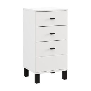 Chest of drawers, almond, 3 tiers, white color, 39X35X78CM