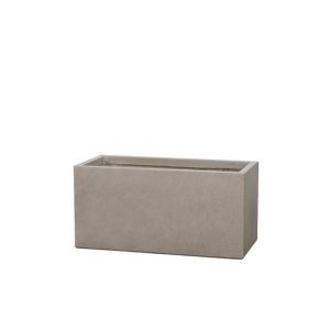 Medium fiberclay pot, mocha color - rectangular - 60X28X30CM