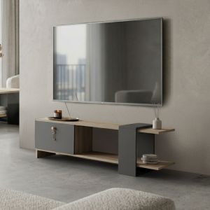 Standi TV cabinet in sonoma-anthracite color 120X25X36.8 cm