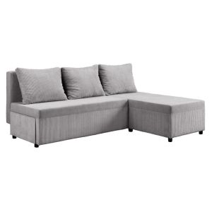 Corner sofa Luella gray color 202X152X80CM