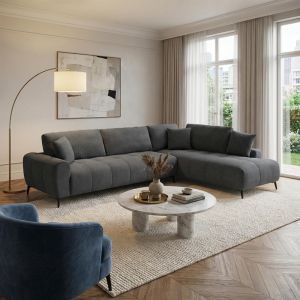 Corner sofa Veneto left corner anthracite fabric 298X208X85CM