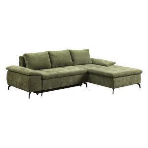 Corner sofa bed Andi right corner green color 268X185X79CM