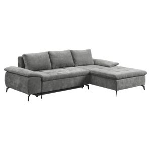 Corner sofa bed Andi right corner dark gray color 268X185X79CM