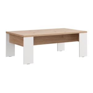 Холна маса Montese 120 бял-артисан дъб 120X67X43СМ