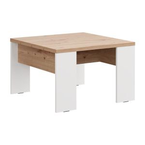 Холна маса Montese 67 бял-артисан дъб 67X67X43СМ