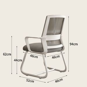 Palma white office chair, gray, mesh, 46X52X94 cm