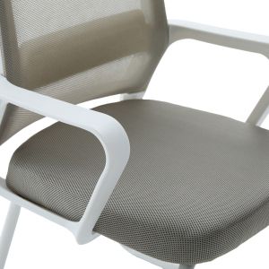 Palma white office chair, gray, mesh, 46X52X94 cm
