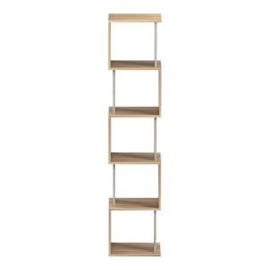 Cubik Sonoma bookcase with gray-beige marble look 35X30X161CM