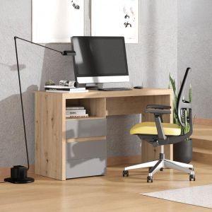 Desk Hipatia 2F Lp Artisan - graphite gray, 127X51X77CM