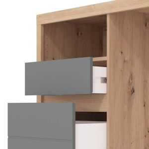 Desk Hipatia 2F Lp Artisan - graphite gray, 127X51X77CM