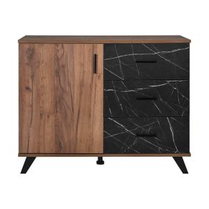 Miami buffet with black marble color 106X40X84CM