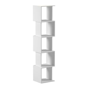 White bookcase Cubik 35X30X161CM