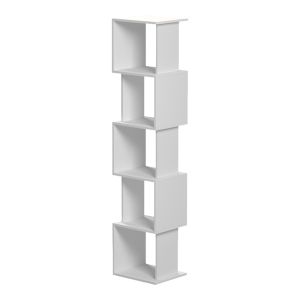 White bookcase Cubik 35X30X161CM