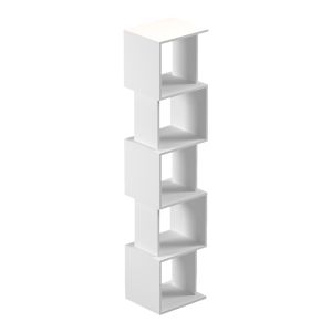 White bookcase Cubik 35X30X161CM