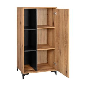 Витрина Alba Artisan дъб - черен 68X40X134СМ