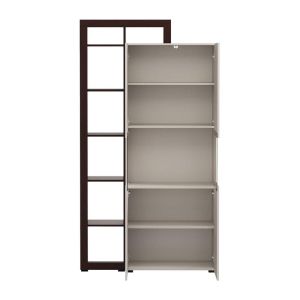 Витрина Argyll 2K VS2 Op 215 кашмир с тъмен цвят дъб тейлър 116X35X215СМ