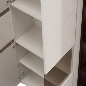 Витрина Argyll 2K VS2 Op 215 кашмир с тъмен цвят дъб тейлър 116X35X215СМ