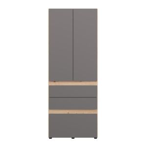 Wardrobe Arderin 2K3F H207 artisan oak - graphite gray 79X52X208CM