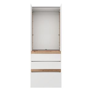 Wardrobe Arderin 2K3F H207 artisan oak-white 79X52X208CM