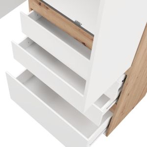 Wardrobe Arderin 2K3F H207 artisan oak-white 79X52X208CM