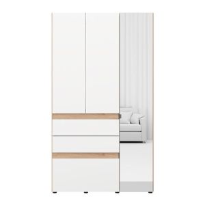 Wardrobe Arderin 3K3F1O H207 artisan oak-white 117X52X208CM