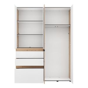 Wardrobe Arderin 4K3F1O H207 artisan oak-white 155X52X208CM
