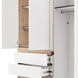 Wardrobe Arderin 4K3F1O H207 artisan oak-white 155X52X208CM