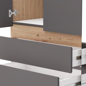Wardrobe Arderin 4K3F1O H207 artisan oak-graphite gray 155X52X208CM