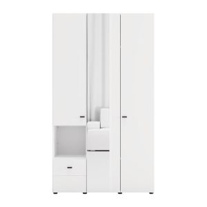 Wardrobe Campsie 3K1F1O H207 color white 118X52X208CM