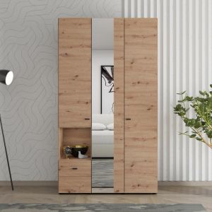 Wardrobe Campsie 3K1F1O H207 Artisan oak color 118X52X208CM