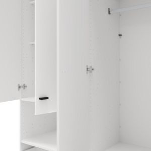 Wardrobe Campsie 4K1F1O H207 color white 155X52X208CM