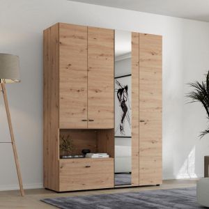 Wardrobe Campsie 4K1F1O H207 Artisan oak color 155X52X208CM