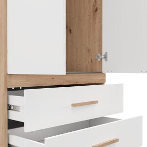 Wardrobe Dillon 2K2F H207 artisan oak-white 79X52X208CM