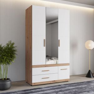 Wardrobe Dillon 3K3F1O H207 artisan oak-white 117X52X208CM