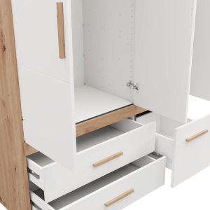 Wardrobe Dillon 3K3F1O H207 artisan oak-white 117X52X208CM