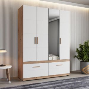 Wardrobe Dillon 4K2F1O H207 artisan oak-white 155X52X208CM
