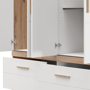 Wardrobe Dillon 4K2F1O H207 artisan oak-white 155X52X208CM