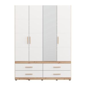 Wardrobe Dillon 4K4F1O H207 artisan oak-white 155X52X208CM