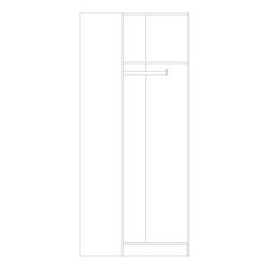 Wardrobe Prime 2K Artisan Color 80X52X205CM
