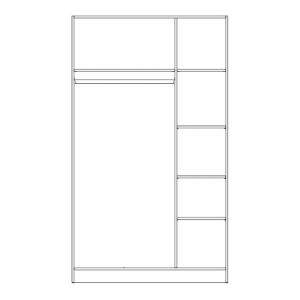 Wardrobe Prime 3K Artisan Color 120X52X205CM