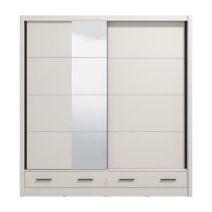 Wardrobe with mirror Albi Plus 205 2F Og cashmere color 205X60X216CM
