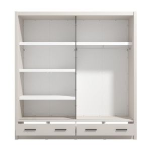 Wardrobe with mirror Albi Plus 205 2F Og cashmere color 205X60X216CM