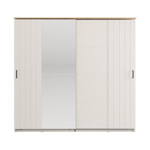 Wardrobe with mirror Lambeth 220 Og H205 cashmere-colored artisan oak 220X62X205CM
